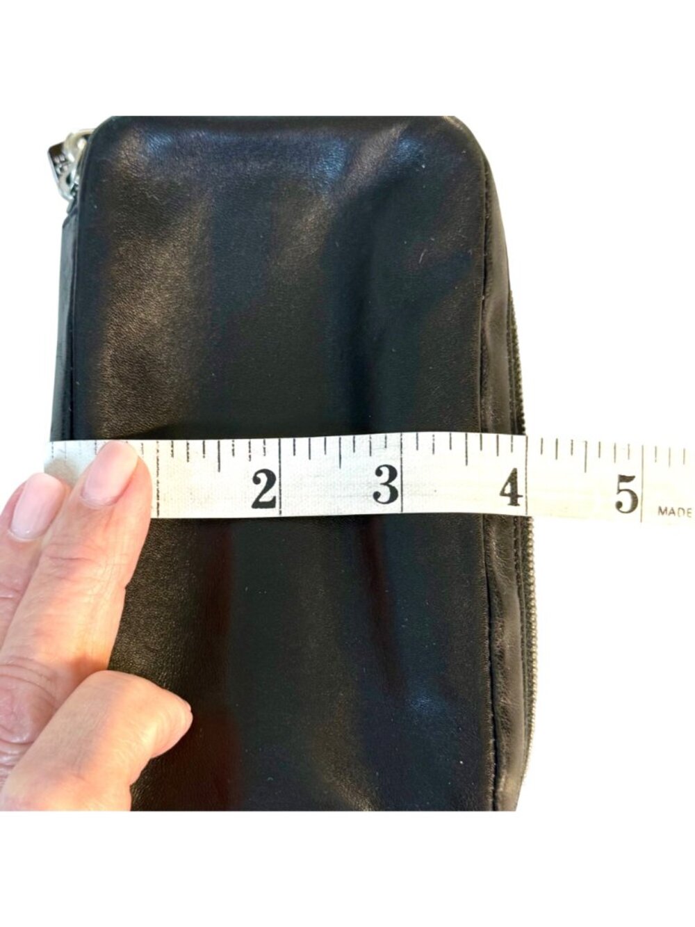 Vintage Coach Black Glovetanned Leather Zip-Around Travel Jewelry Case Pouch - Picture 14 of 15